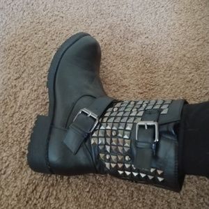 Studded Black Boots